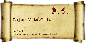 Major Vitália névjegykártya